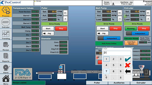 The Process Screen - ProSystem's ProControl Deluxe