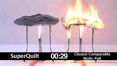SuperQuilt Fire Test