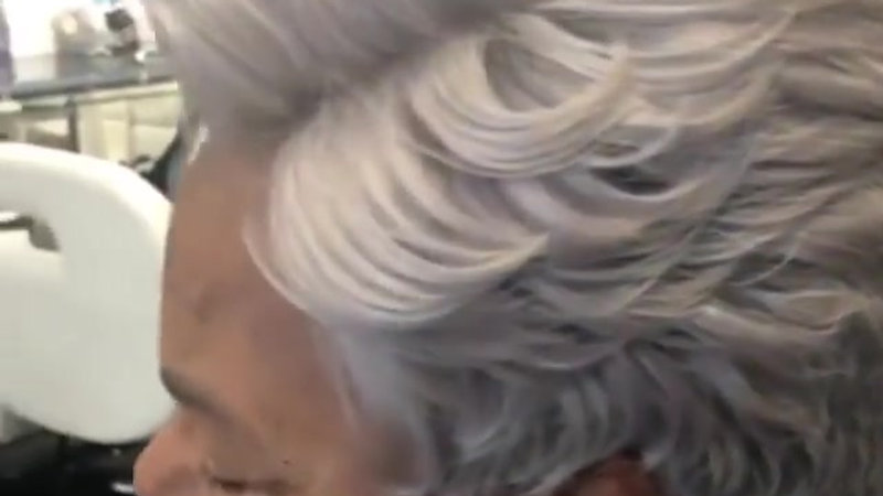 Lace Front Wig with Custom Color #silverfox