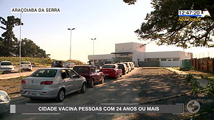 Araçoiaba da Serra vacina pessoas com 24 anos ou mais _ TV Sorocaba SBT
