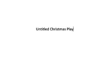Children's Christmas Play Teaser