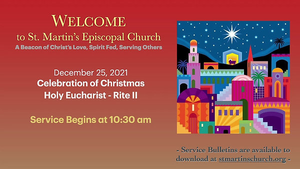 In-Person and Livestream Broadcast of Christmas Day Services