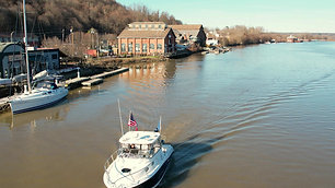 Boat in Kingston NY Harbor