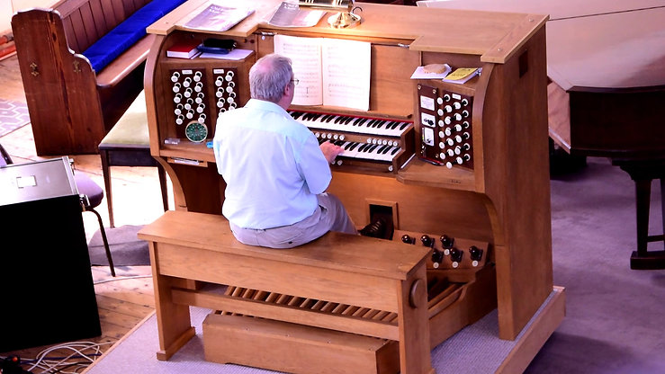 John Heald organist at ChristChurch, Grantham.