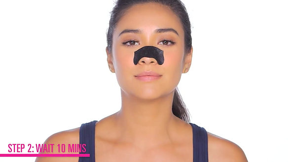 Biore | Shay Mitchell Says Buh-Bye to Blackheads with Deep Cleansing Charcoal Pore Strips | Cosmopolitan