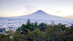 富士山夕景　