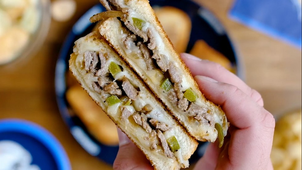 LA Chargers: Grilled Cheesesteak Sandwiches