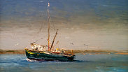 Pallet Knife Painting - Fishing Boat