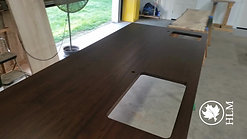 Walnut Wide Plank Countertop Stained