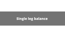 1 Leg balance 