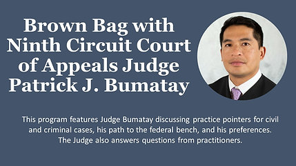 Ninth Circuit Judge Bumatay Brown Bag