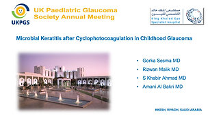 16 - Gorka Sesma - Microbial keratitis after cyclophotocoagulation in childhood glaucoma 