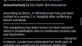Demi Lovato Hospitalized