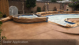 Stained & Sealed Overlayment System (Pool Deck Renovation)