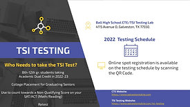 2022-TSI-Testing-Schedule