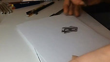 3D - tegning av blyantspisser (speedet opp)