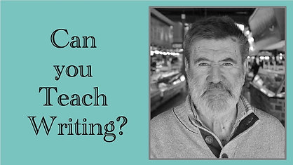 Tim Wynne-Jones discusses whether WRITING can be taught.