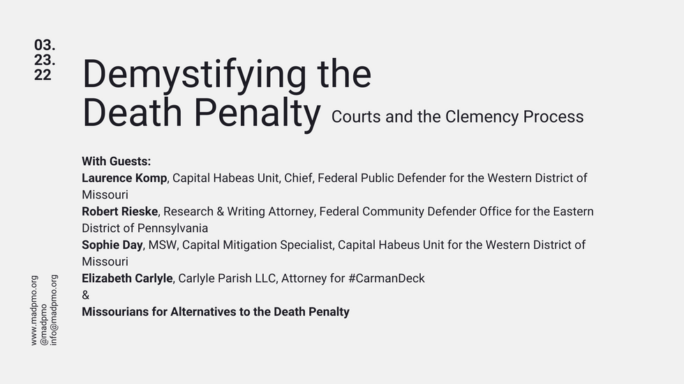 MADP Meet Up - Demystifying the Death Penalty