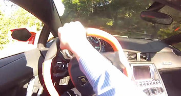 Awesome Lamborghini Aventador Roadster POV Drive and Incredible Exhaust Sound!