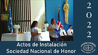 Actos de Instalación  Sociedad Nacional de Honor
