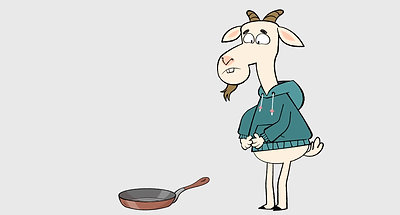 Goat and pan