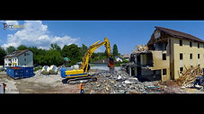 Time lapse demolition d'un hôtel