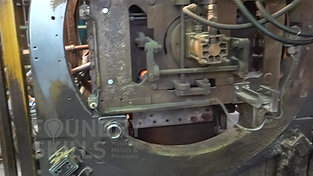Turning unit of a croning machine detailed view