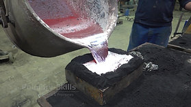 Casting in pouring tank