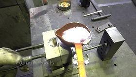 Closing of a hand gravity die and casting