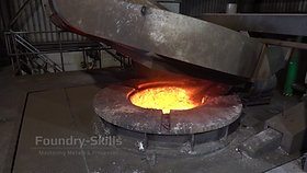 Opening the furnace lid