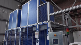Semi-automated bell-type furnace for firing mould shells