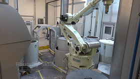 Overview fully automated station for the production of mould shells