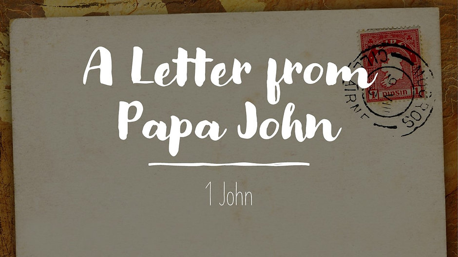 A LETTER FROM PAPA JOHN