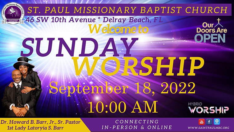 Sunday Morning Worship - 9/18/22