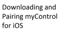 Download and Pairing myControl with Apple Phones