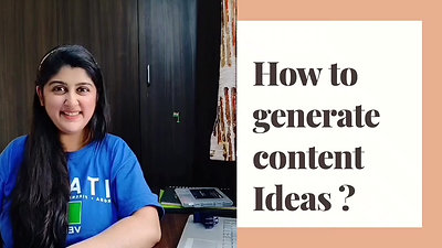 How to generate Content Ideas 