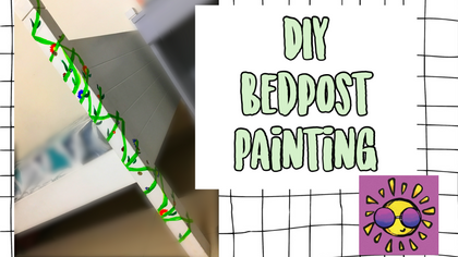 DIY Bedpost Painting 