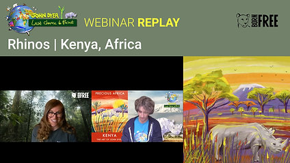 Paint & learn about the last two Northern White Rhinos in Kenya, Africa