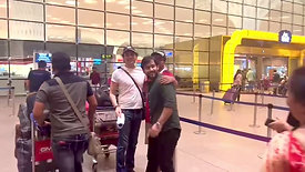 Maharishi Aazaad with Bombay Talkies Team at Mumbai Airport | London | Megastar Aazaad | Sanskrit