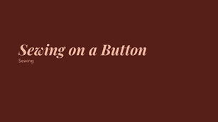 Sewing on a Button