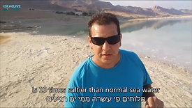 The salt and water of the Dead Sea