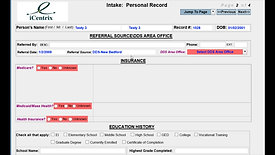 Intake Personal Record How to complete page one - four