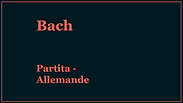 Bach | Partita - Allemande