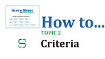 4 -ALL ABOUT  CRITERIA