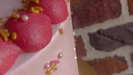 boho rainbow cake