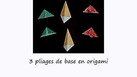 3 pliages de base en origami