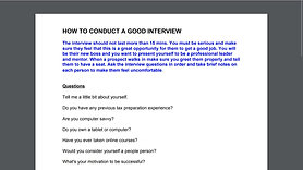 How to Conduct a Interview