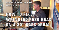 HOW TO FIX A WRINKLED RESO HEAD ON A BASS DRUM Wix