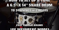 Set Up & Tune A 6.5" x 14" Snare ft. The SJC Jay Weinberg Model Using 2 Different Batter Heads.