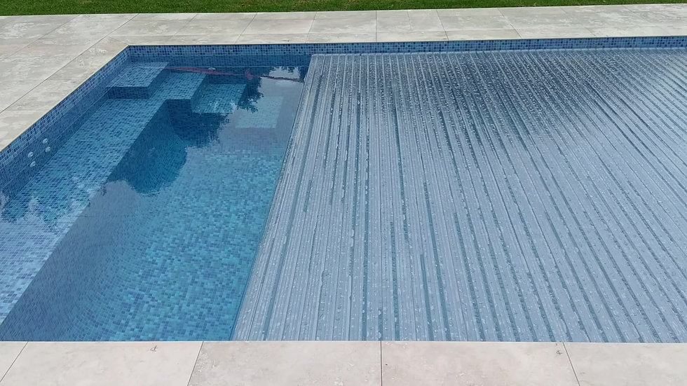 Remco Swimroll Pool Cover in operation